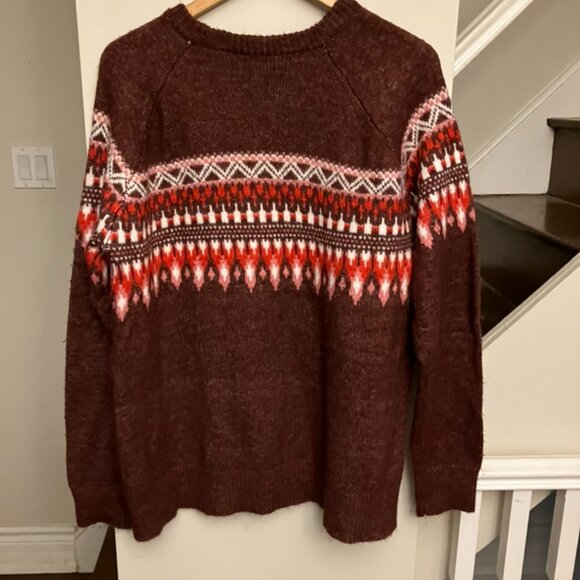 Maroon Fair Isle-ish Sweater - Picture 5 of 8